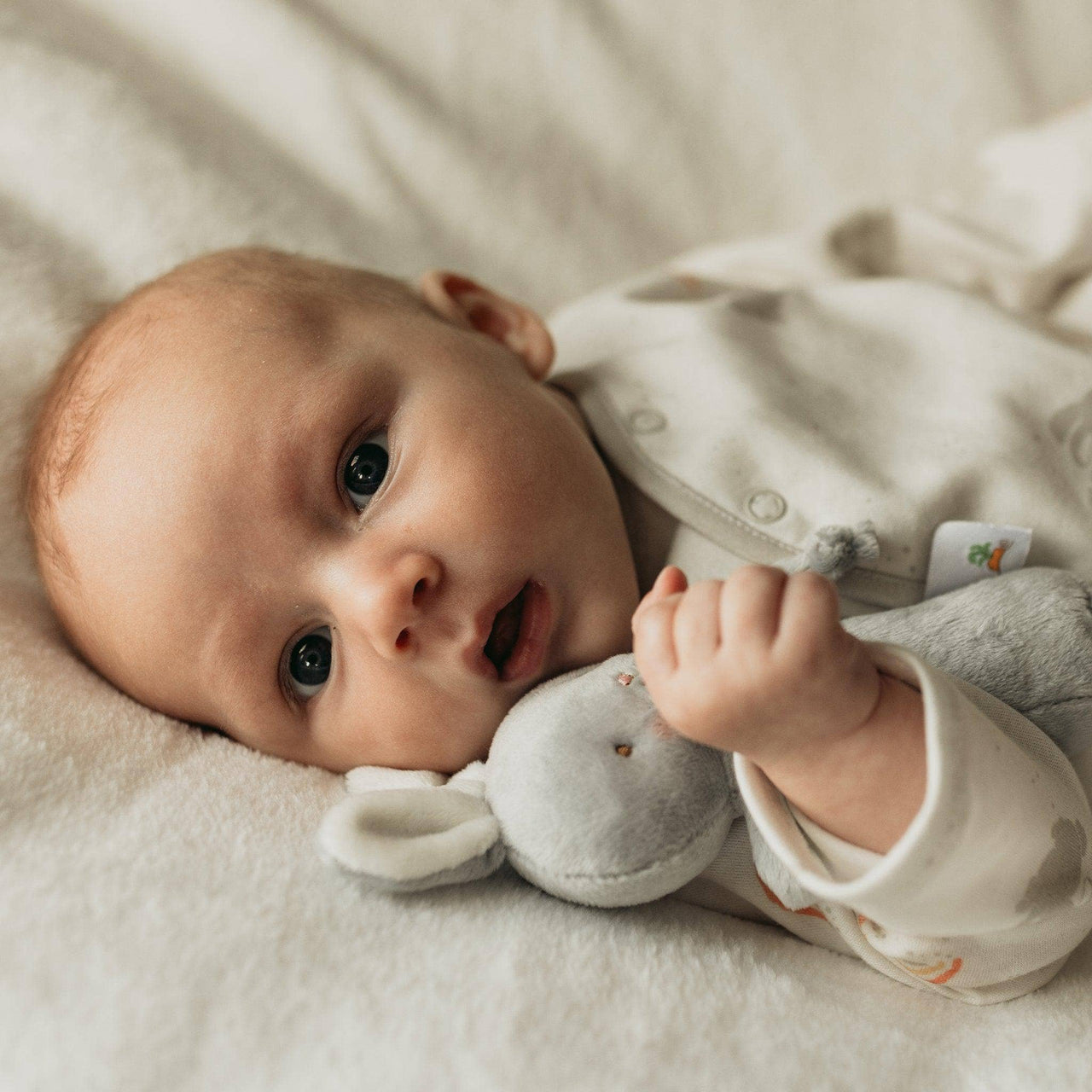 Friendly Chime Rattle - Gray bunny