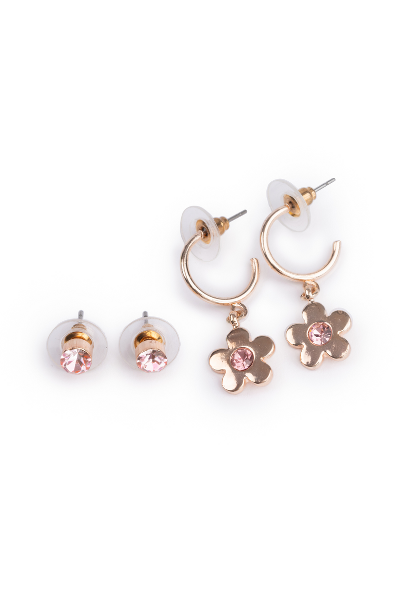 Boutique Chic Bejeweled Blooms Earring Set