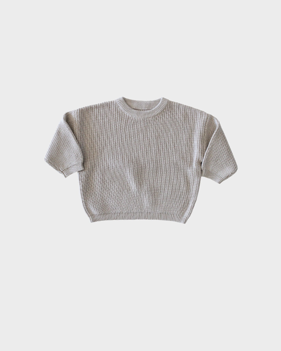 Kids Chunky Knit Sweater | Beige