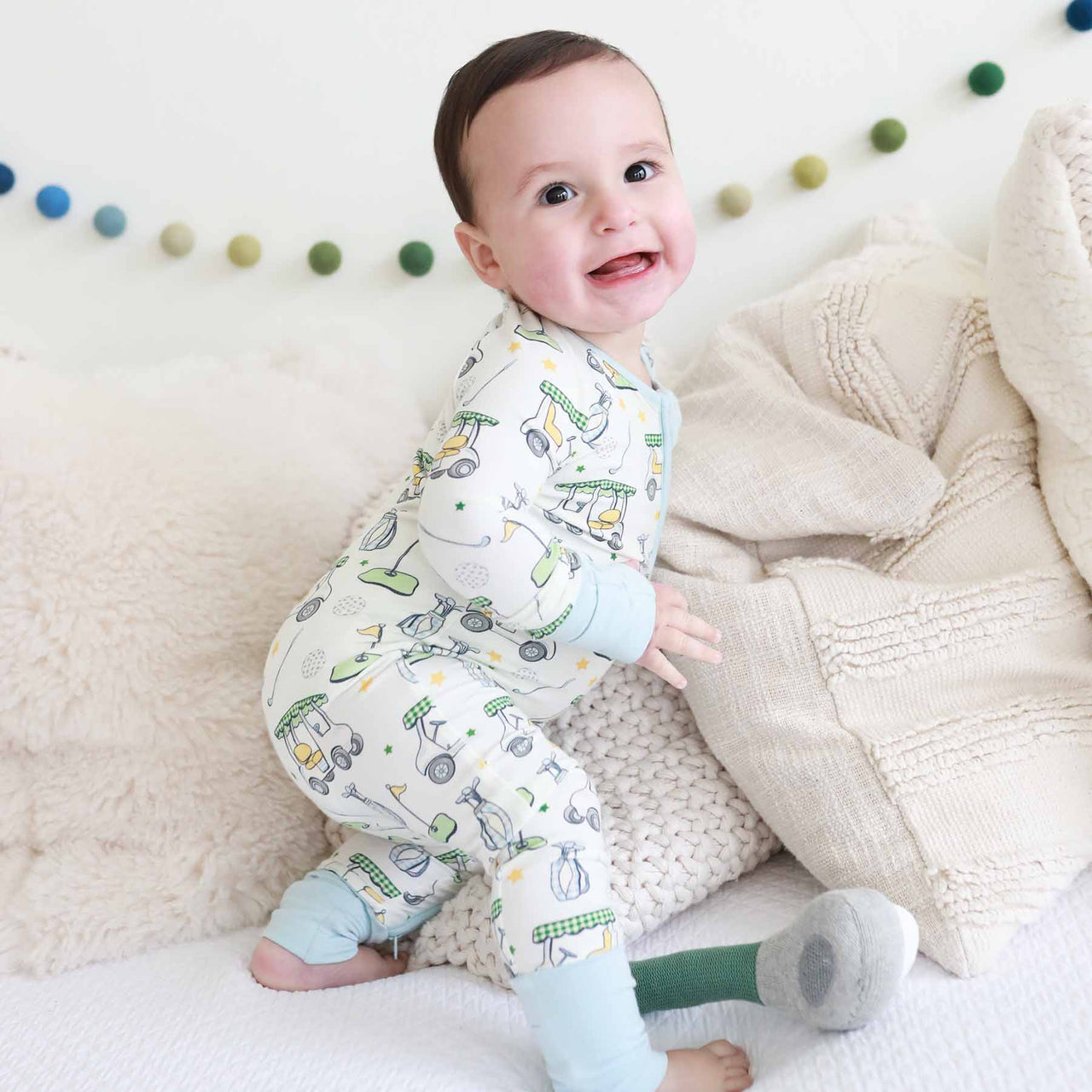 Country Club Cuties Convertible Zip Romper | Blue **FINAL SALE**