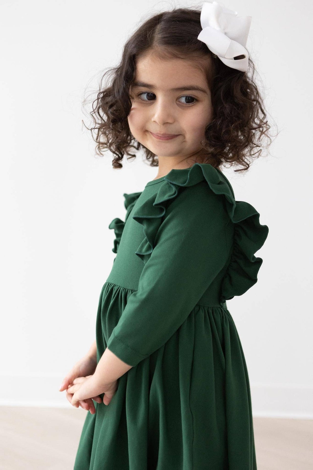 Spruce Ruffle Twirl Dress ** FINAL SALE **