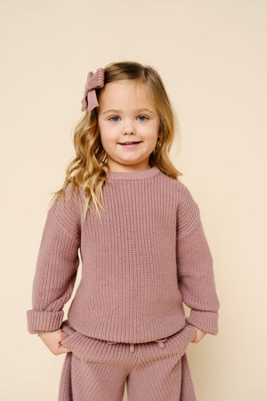 Knit Chunky Sweater | Mauve
