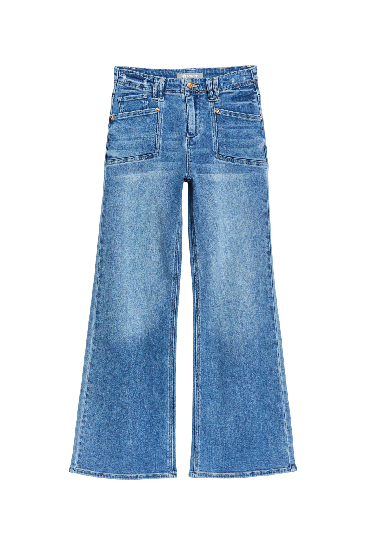 Girl's Utility Pocket Wide Leg Jean