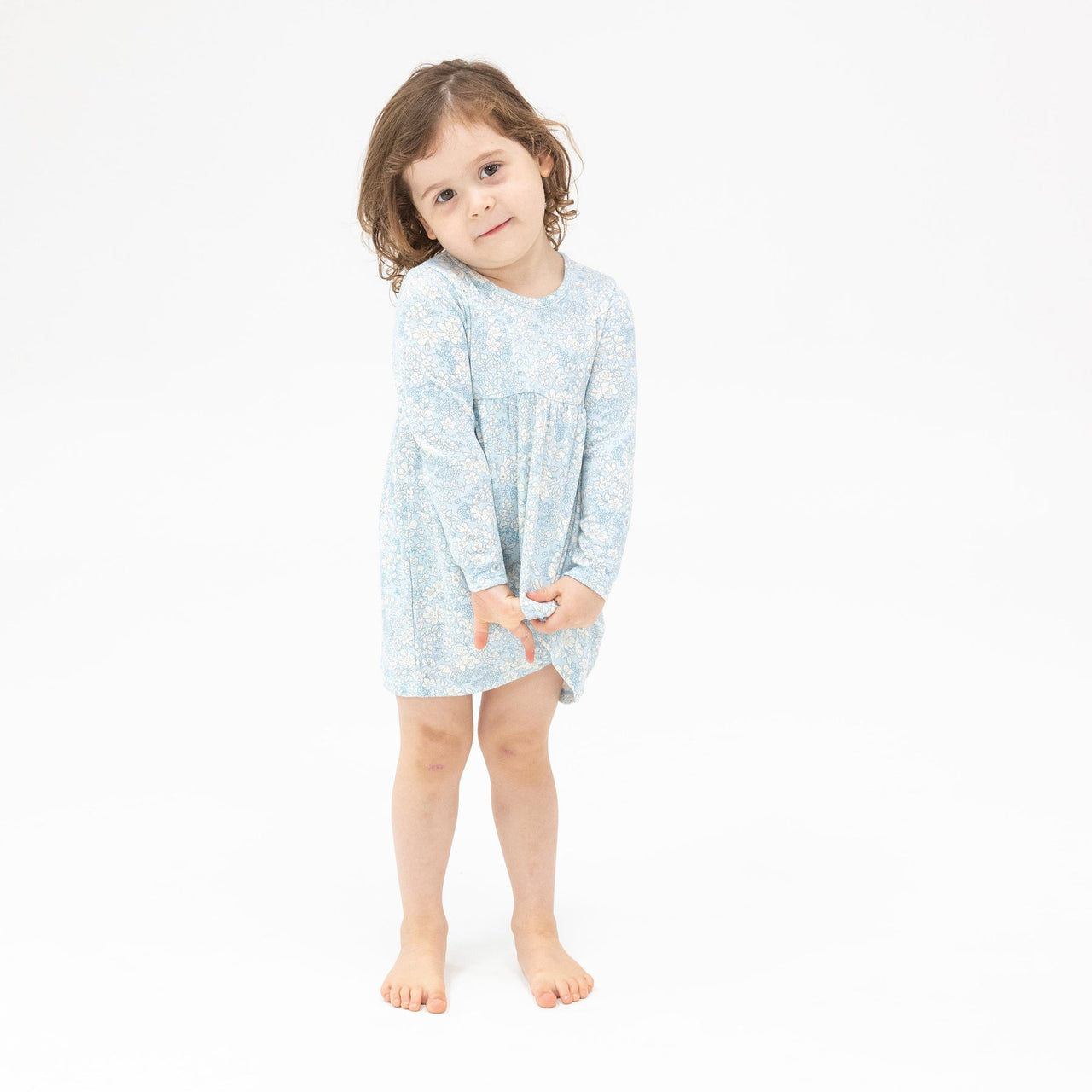 Simple Dress and Bloomer Set | Blue Meadow Floral