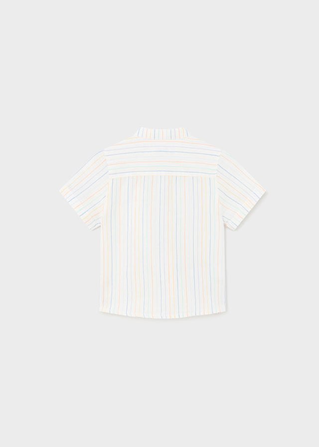 Baby Boy's Linen Short Sleeve Shirt | Multicolor