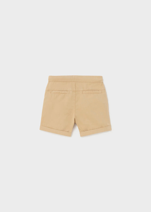 Baby Boy Linen Relaxed Shorts | Khaki