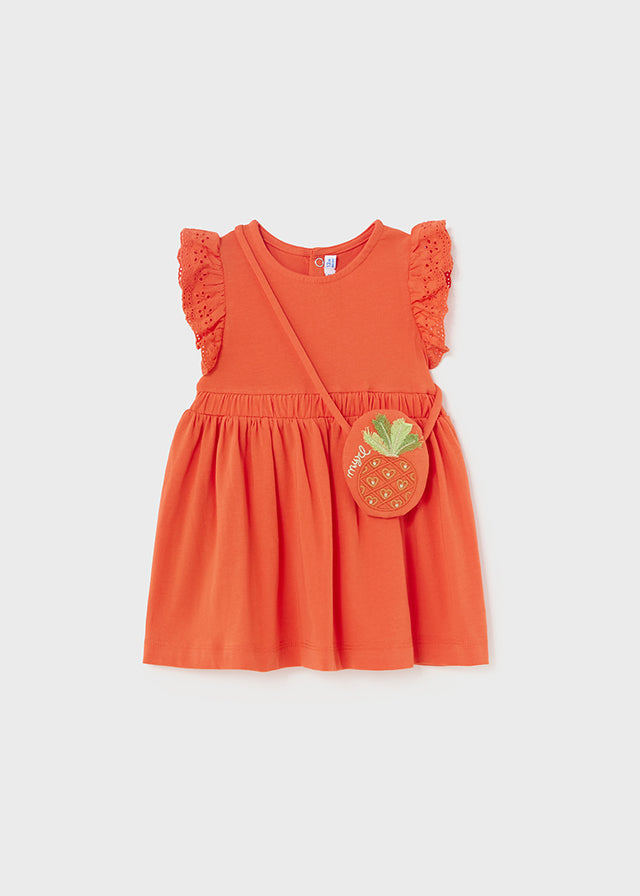 Baby Dress & Purse Set | Tangerine