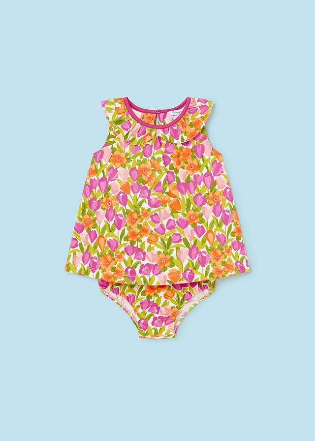 Baby Girl's Floral Dress | Magenta