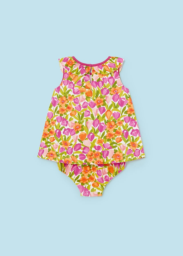 Baby Girl's Floral Dress | Magenta