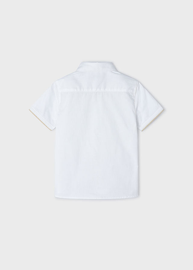 Boy's Short Sleeve Button Down Shirt | White