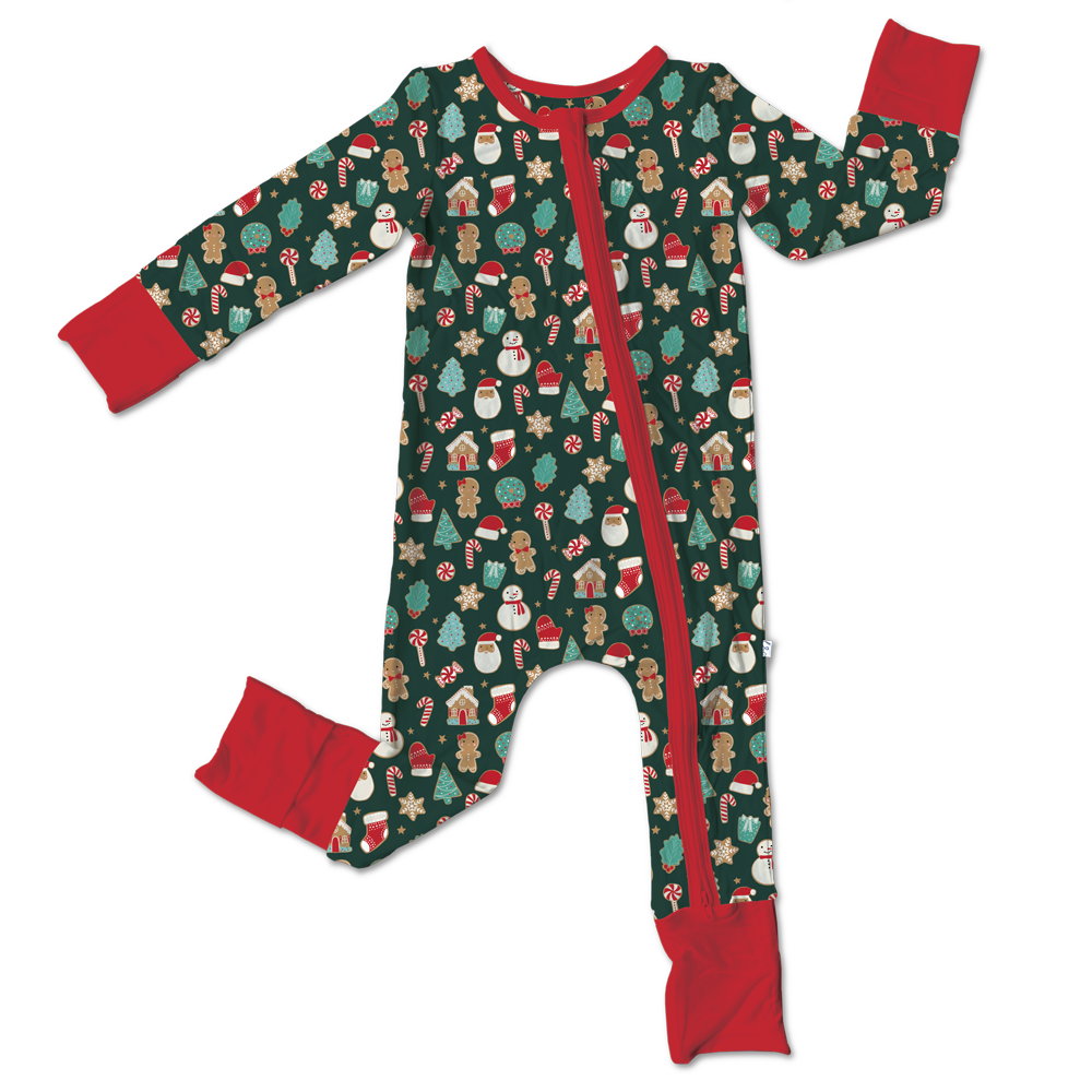 Scarlett Christmas Cookies Bamboo Convertible Footie