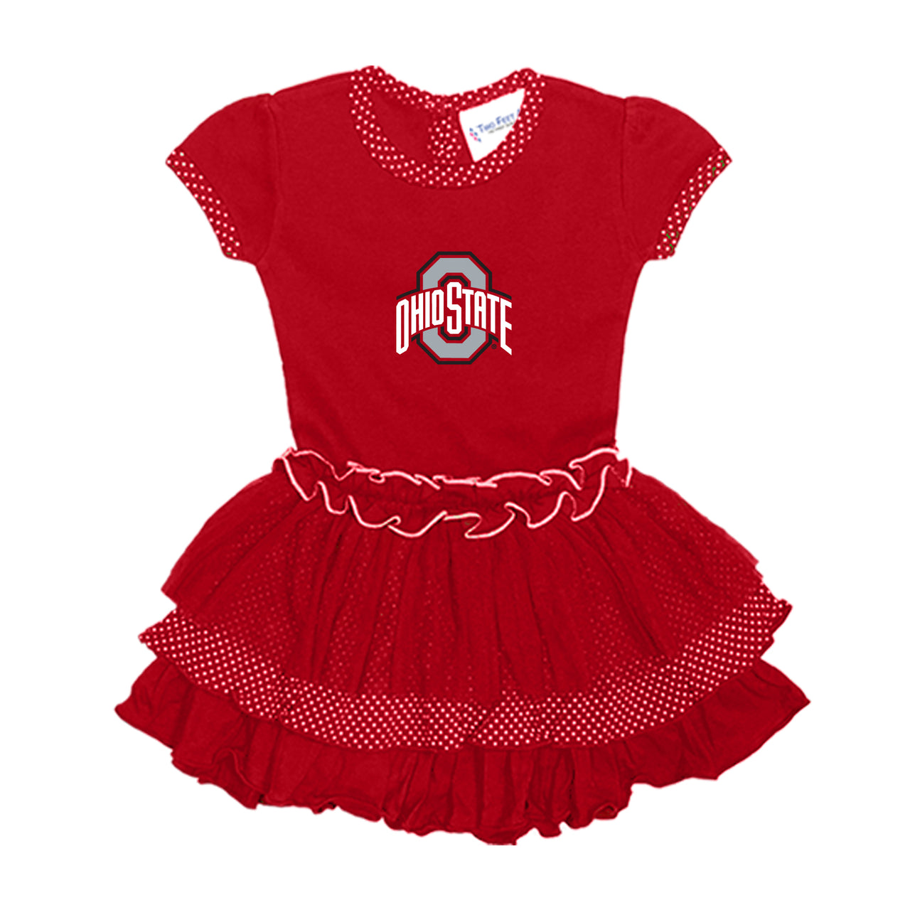 Ohio State Pin Dot Tutu Dress