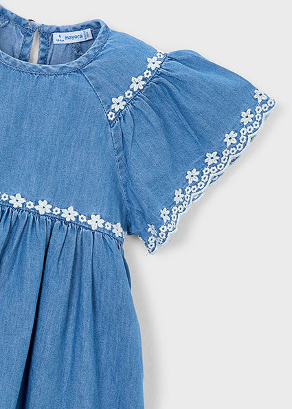 Embroidered Dress | Denim