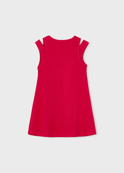 Girl’s Cut Out Dress | Red