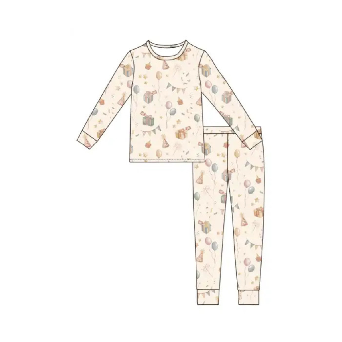 Birthday Two Piece Toddler Pajama Set - Party Time