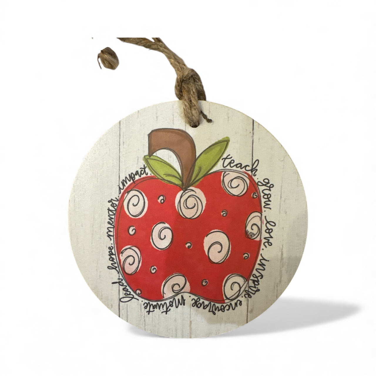 Teach Love Grow Inspire Teacher Ornament