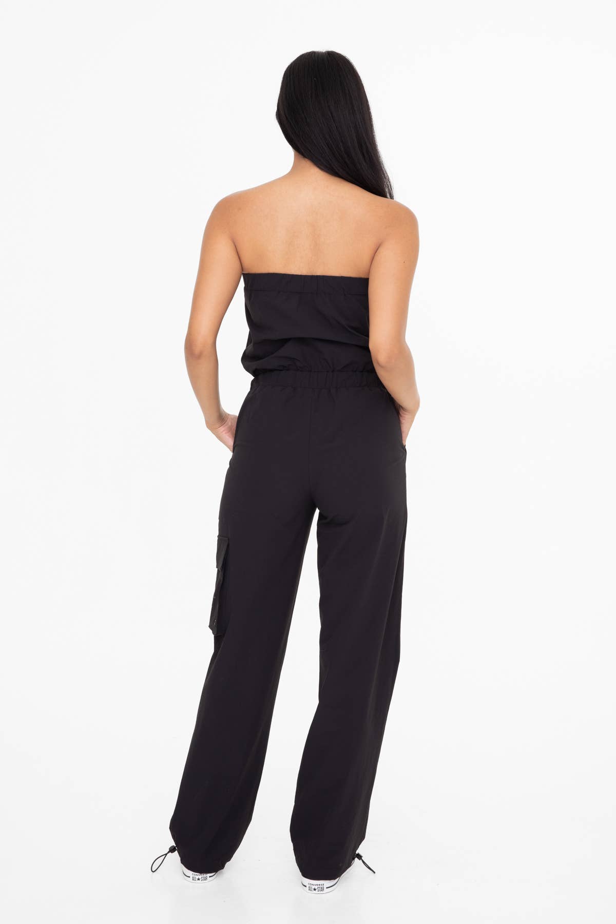 Strapless Cargo Jumpsuit