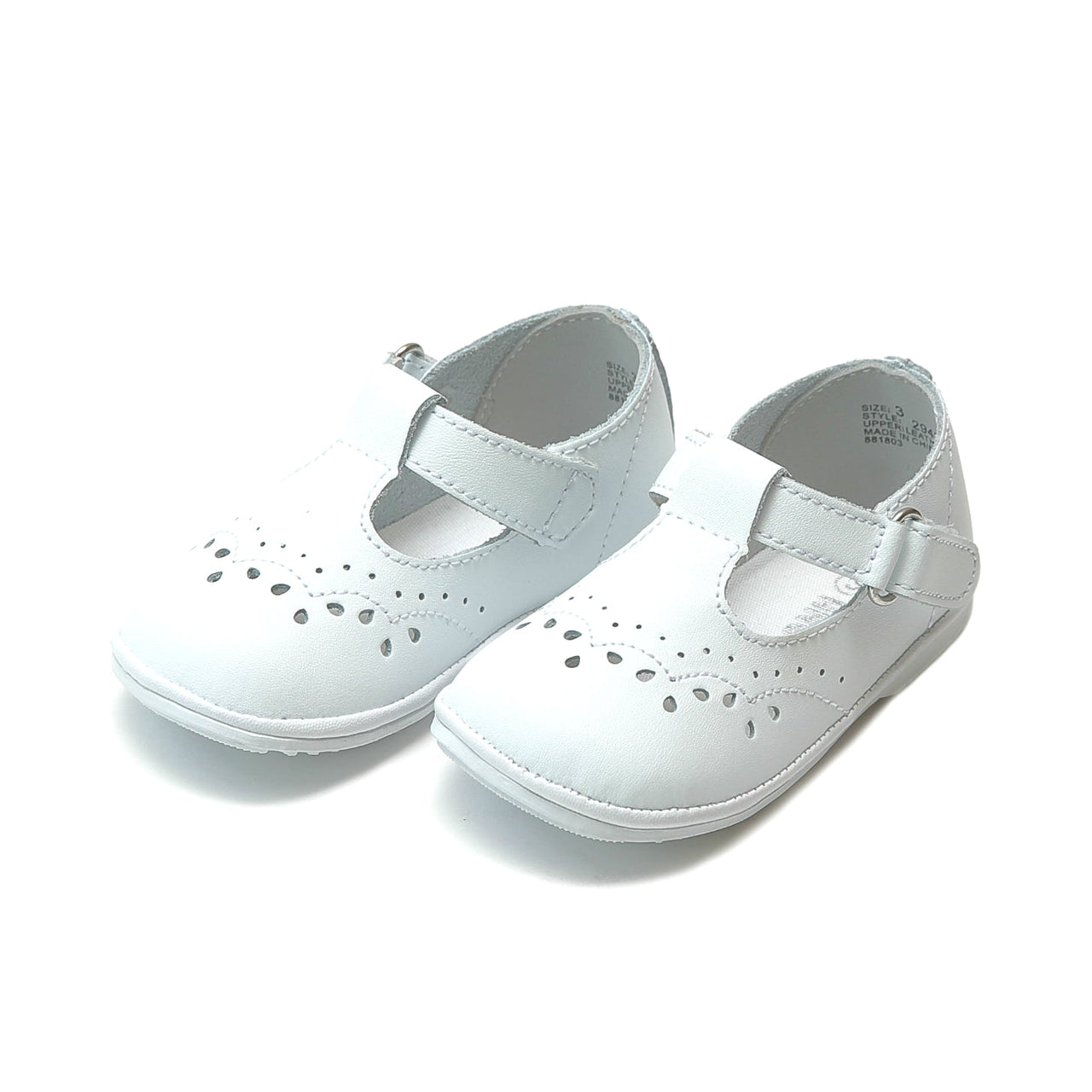 Birdie Leather T-Strap Mary Jane | White