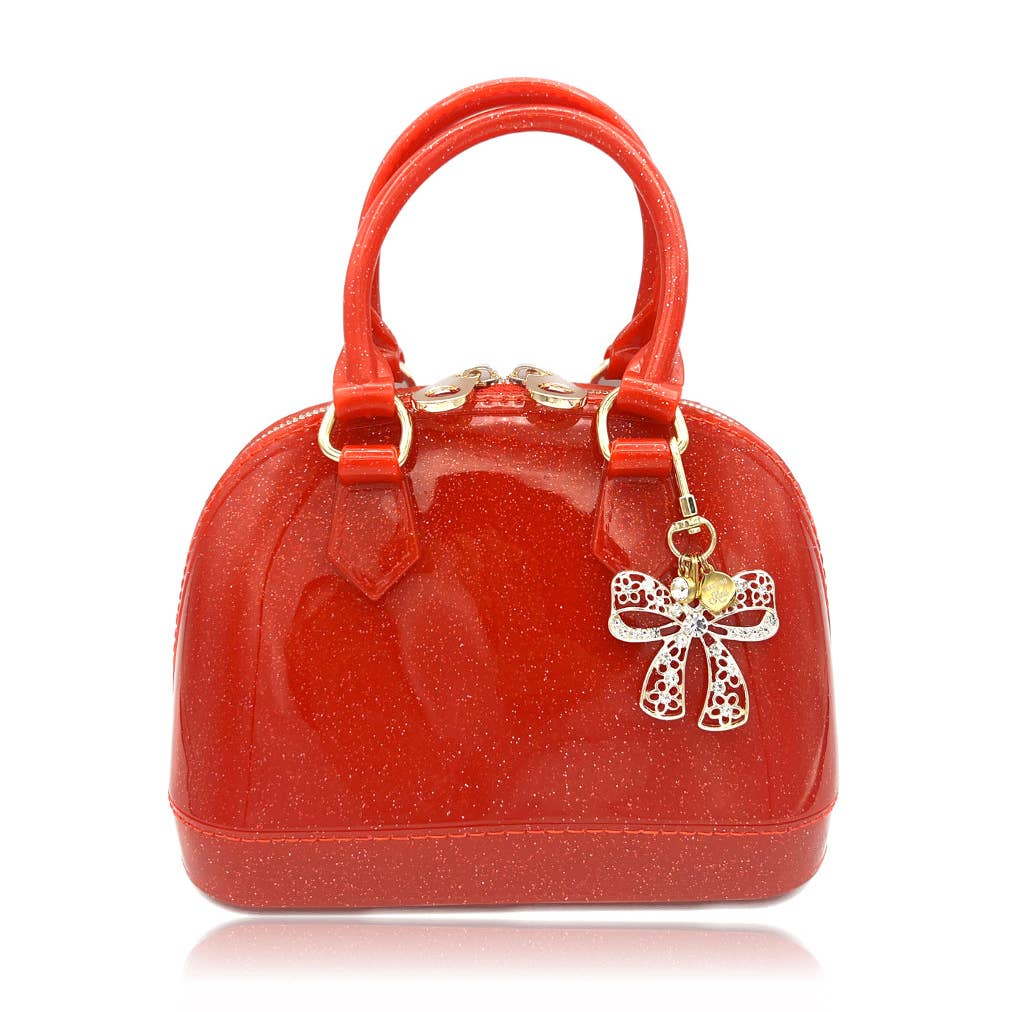 Cate Jelly Bag | Red Sparkle Bow Charm