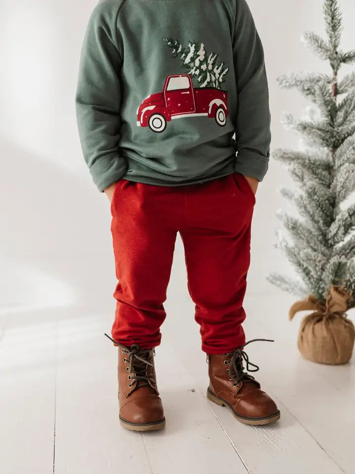 Boys Joggers | Berry Red