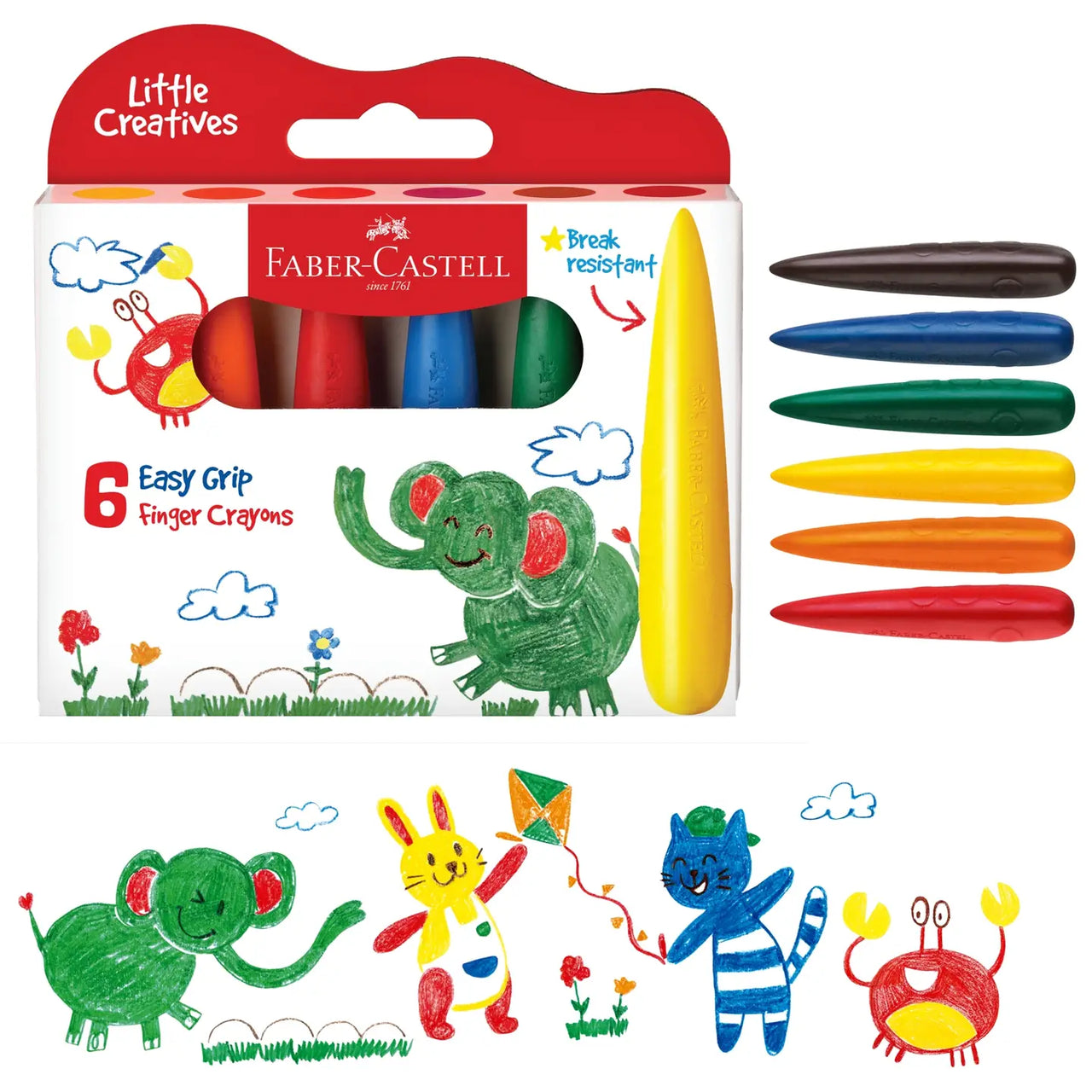 Easy Grip Crayons 6 Ct