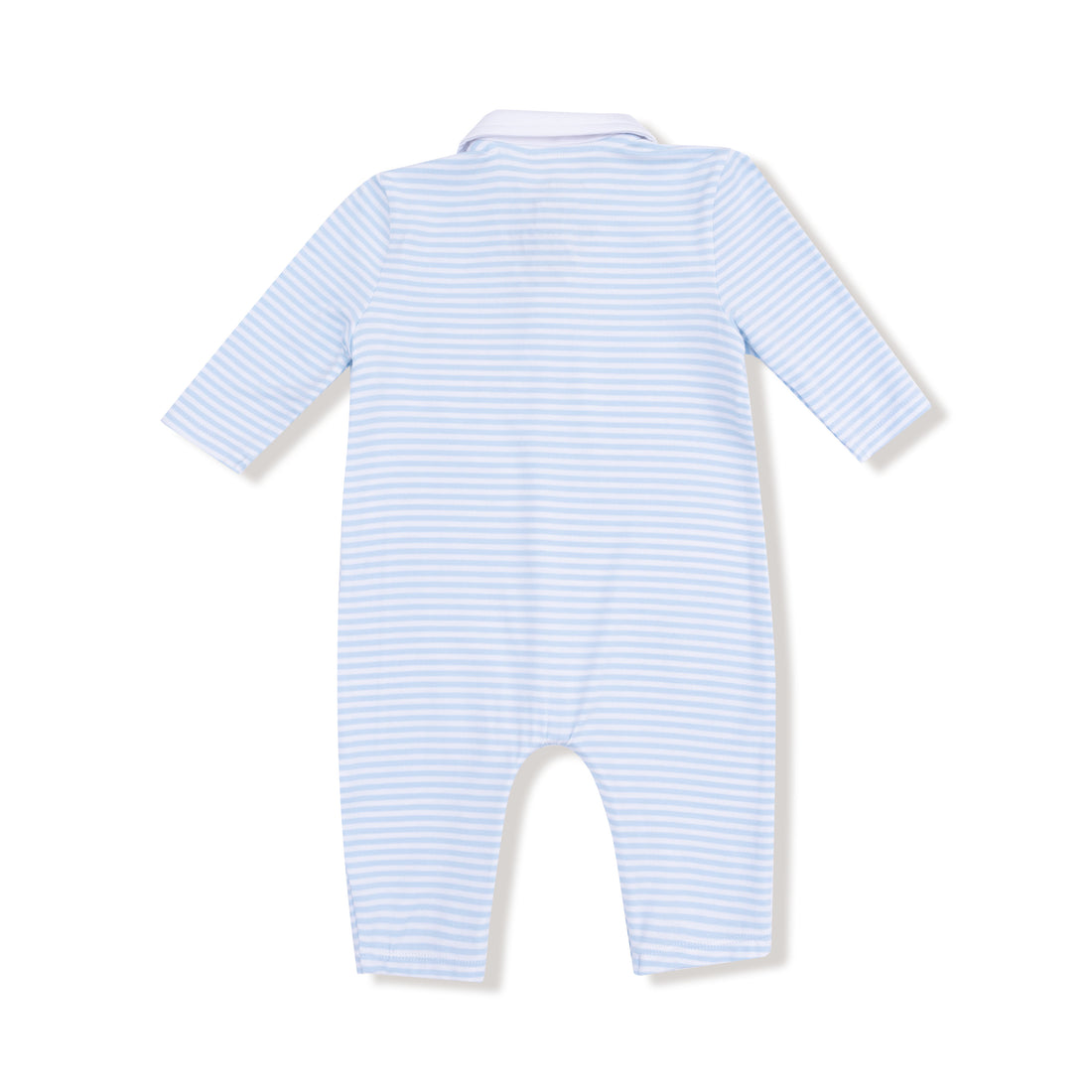 Blue Stripe Polo Romper | Baby Golf Carts