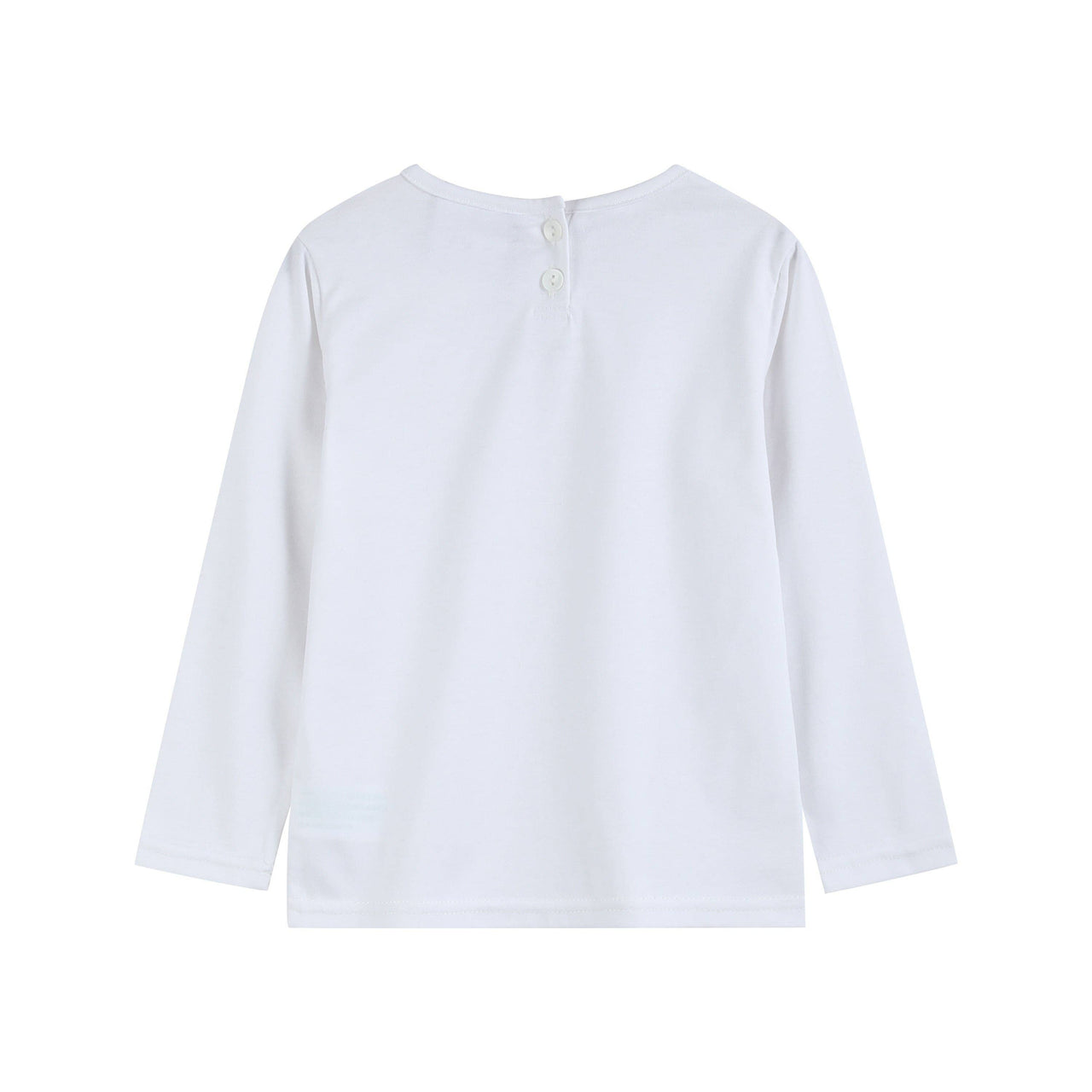 White Cotton Layering Girls Shirt