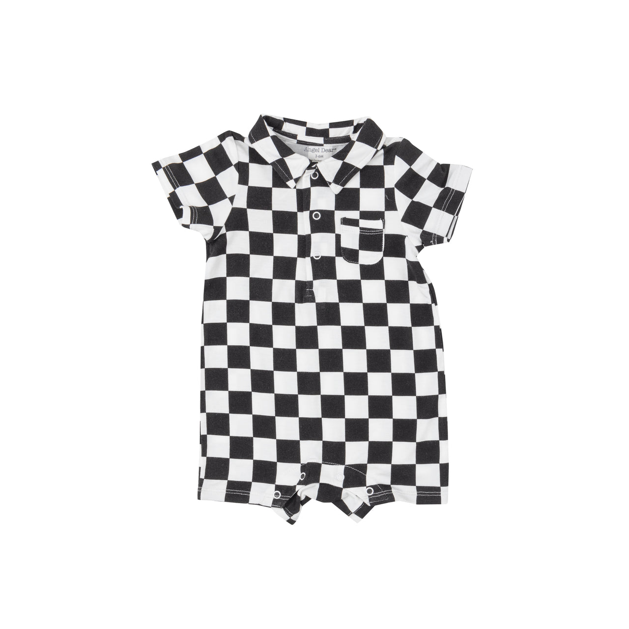Polo Shortie | Black Checkerboard
