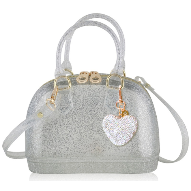 Cate Follow Your Heart Silver Heart Jelly Bag