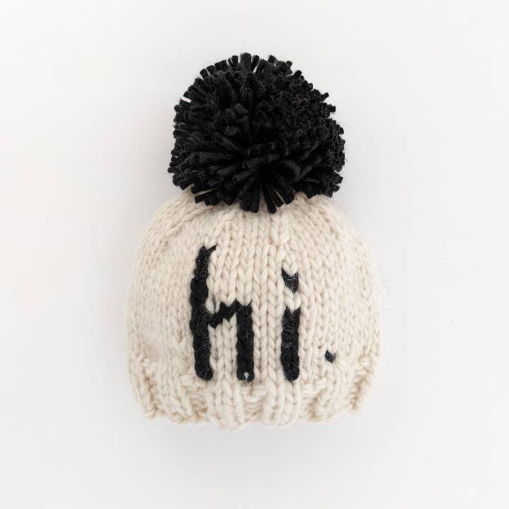 Hand Knit Beanie Hat | Hi