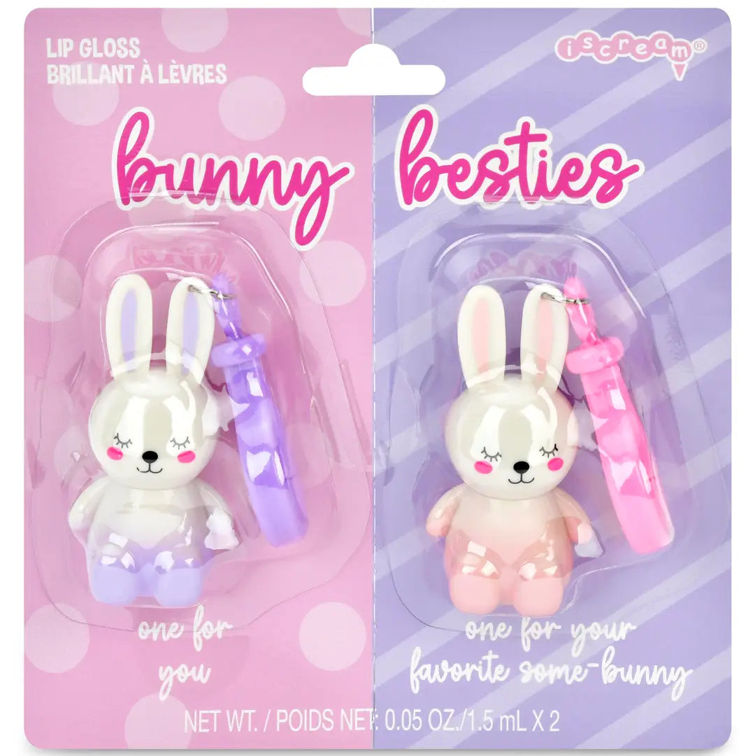 Bunny Besties Lip Gloss Key Chains | Set of 2
