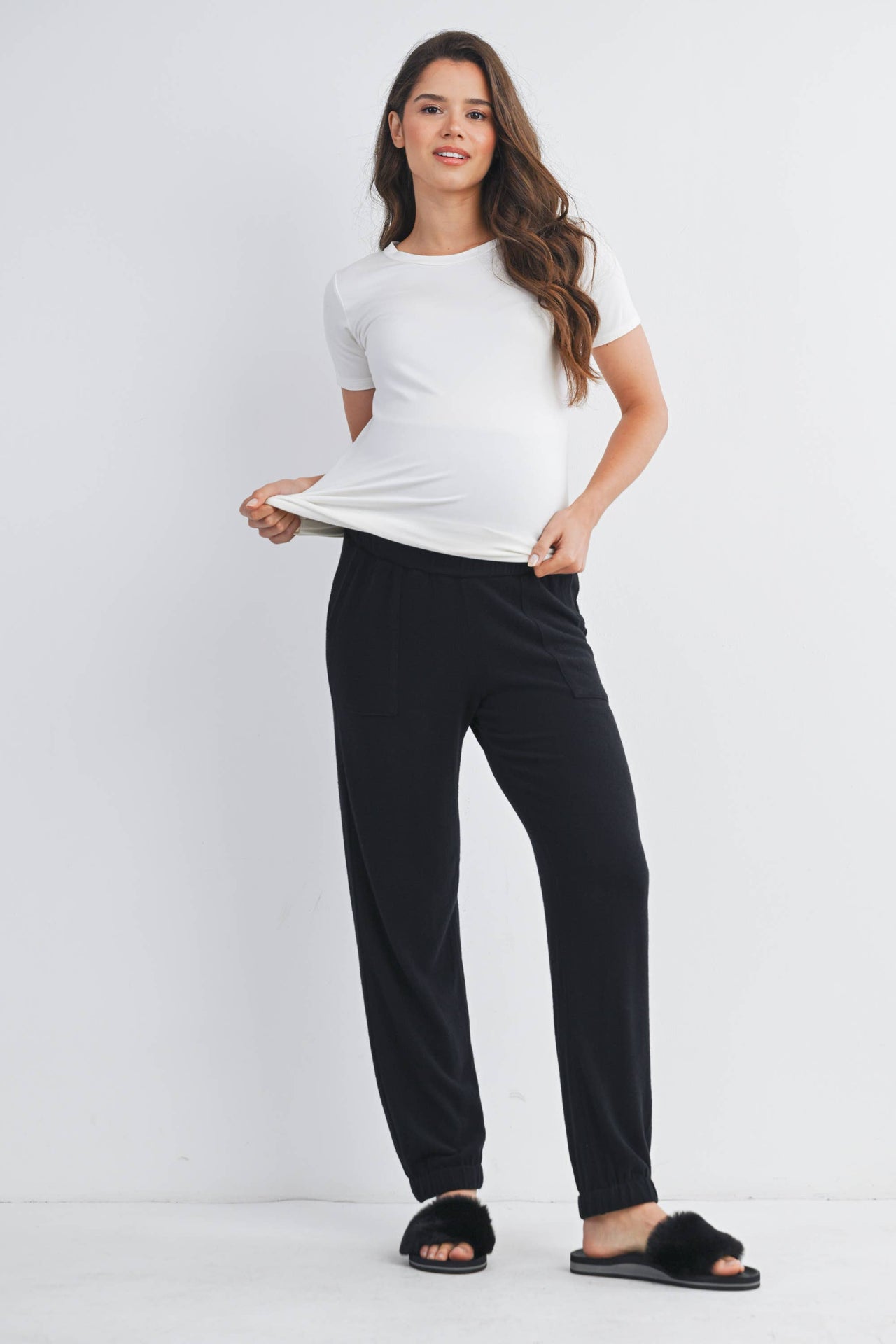 Over the Belly Maternity Lounge Pants | Black