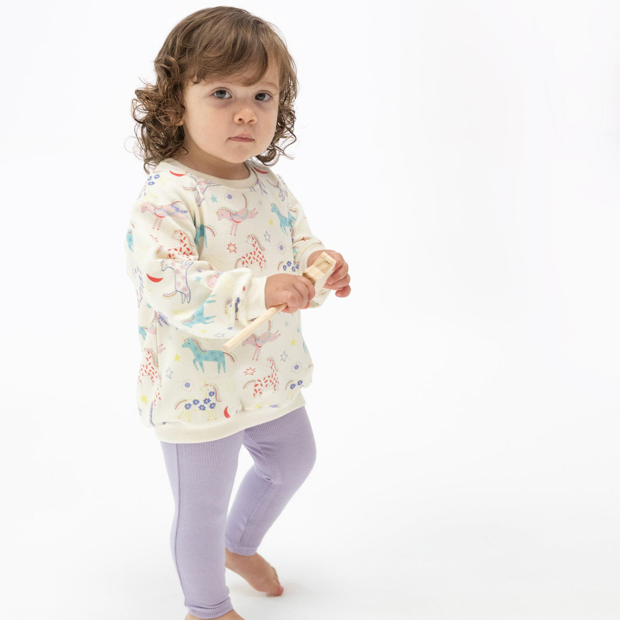 French Terry Puffy Oversized Sweatshirt+Legging Set | Fun Unicorns