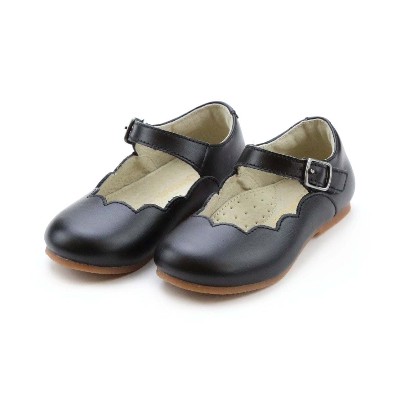 Sonia Scalloped Flat | Black