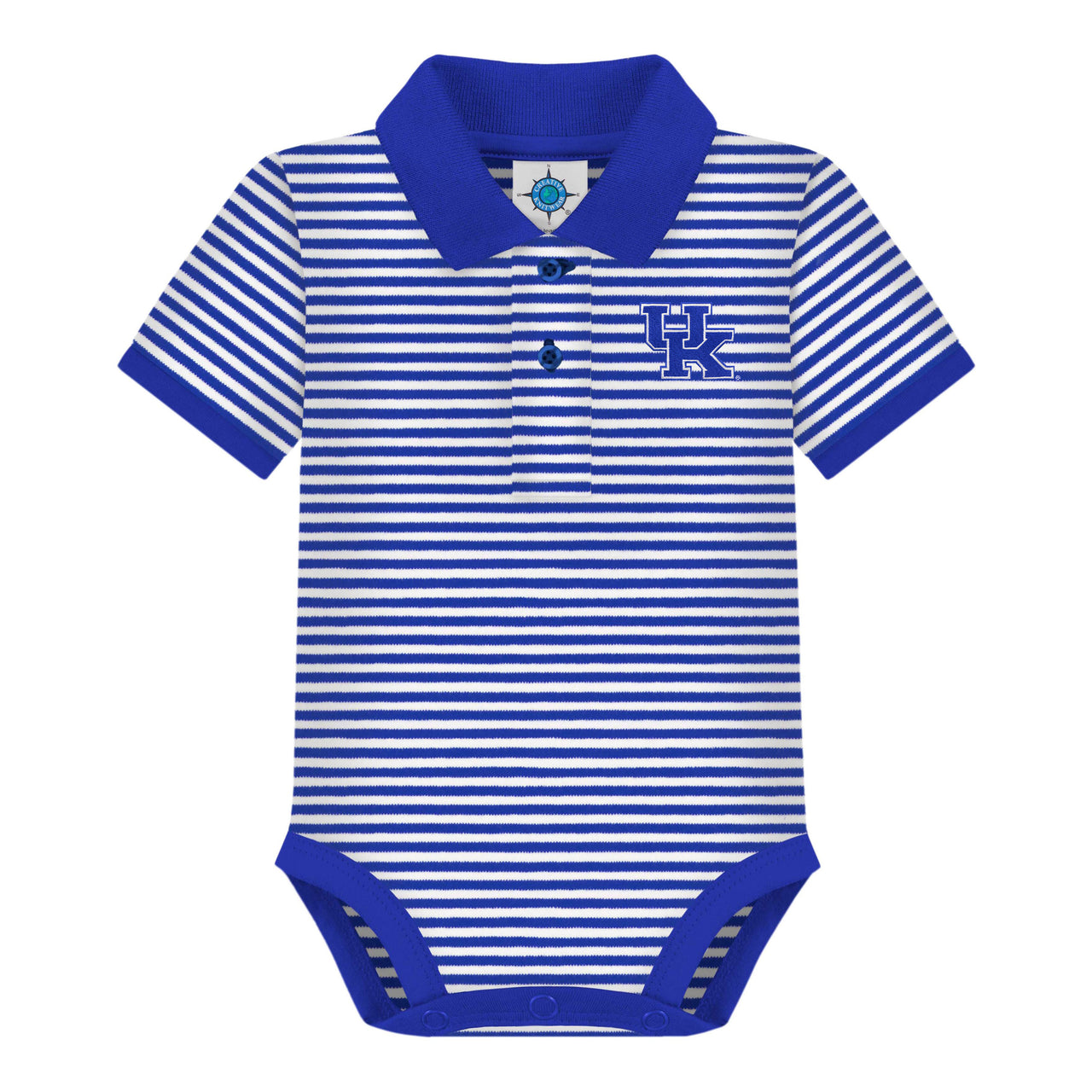 Baby University of Kentucky Striped Polo Bodysuit