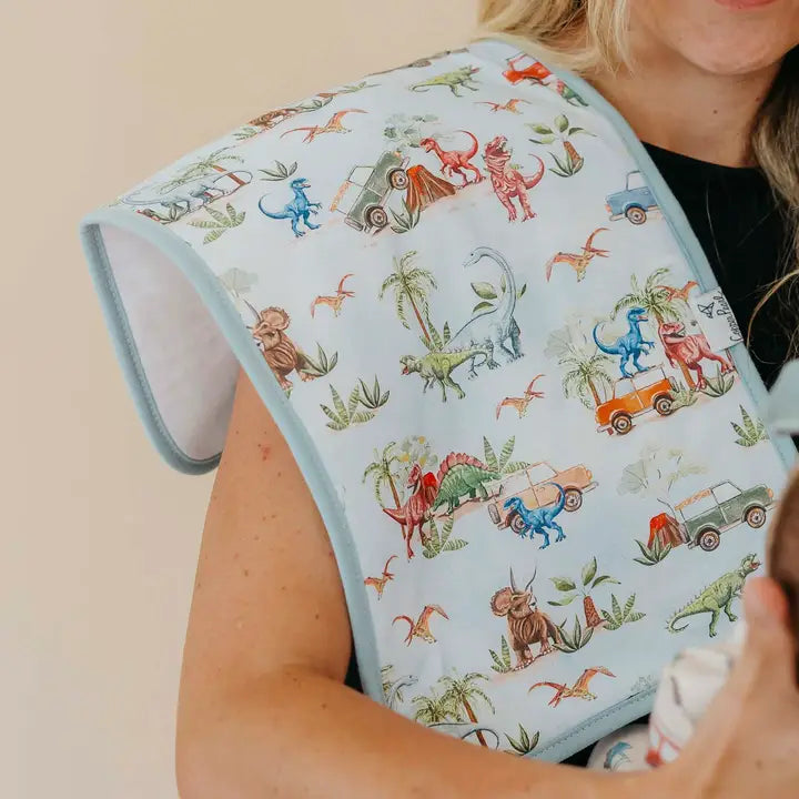 3 Pack Premium Burp Cloths - Dino Explorer