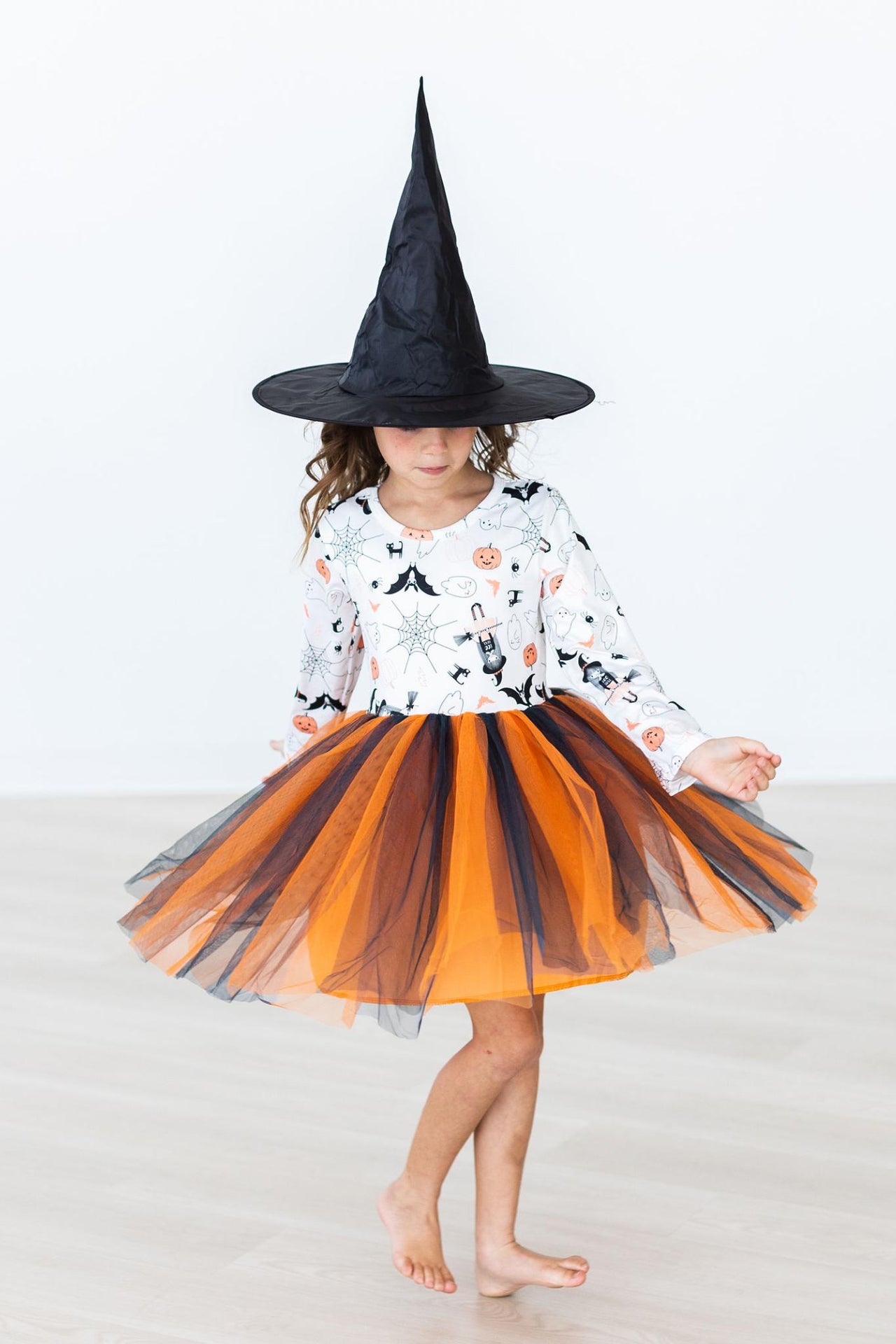 Boo-tiful Halloween Long Sleeve Tutu Dress