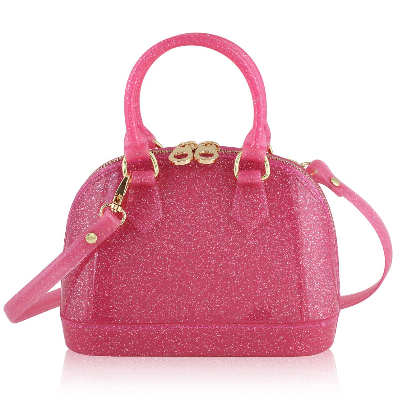 Cate Jelly Bag | Hot Pink Sparkle