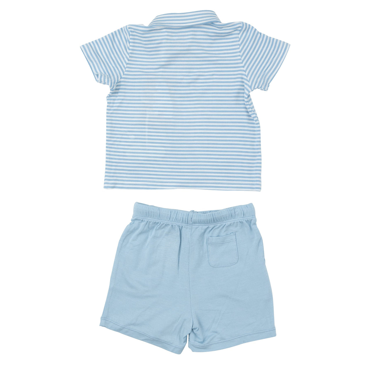 Polo Shirt & Short Set | Golf Blue Stripe