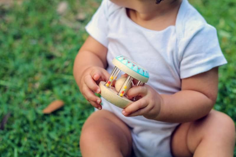 BabyShaki Wooden Infant Rattle