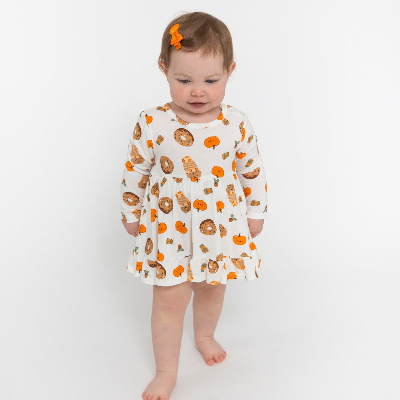 Pumpkin Spice Latte | Twirly Bodysuit Dress