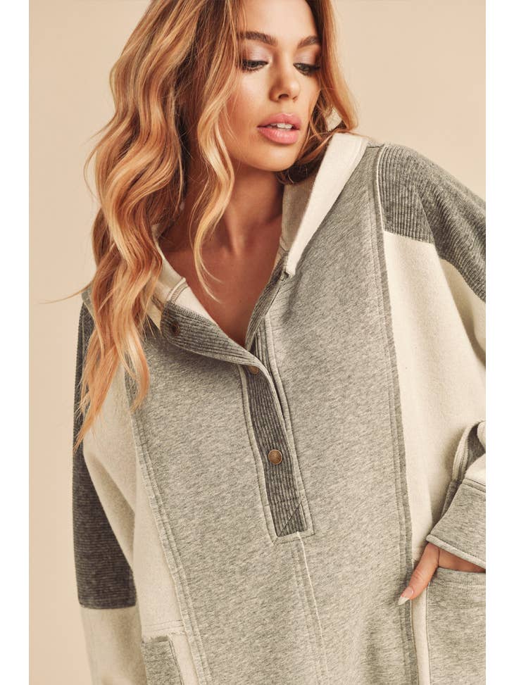 Heather Gray Hooded Pullover