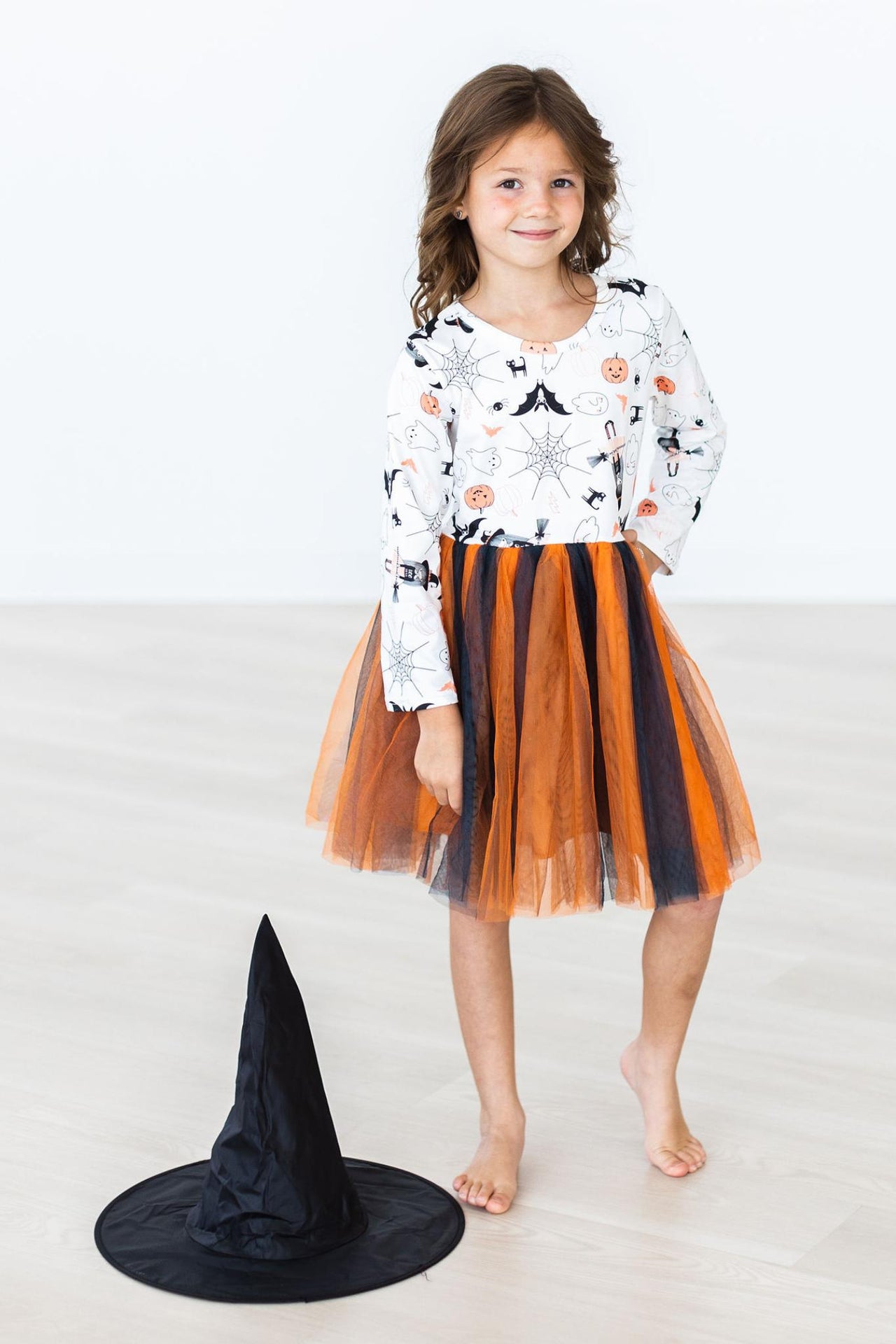 Boo-tiful Halloween Long Sleeve Tutu Dress