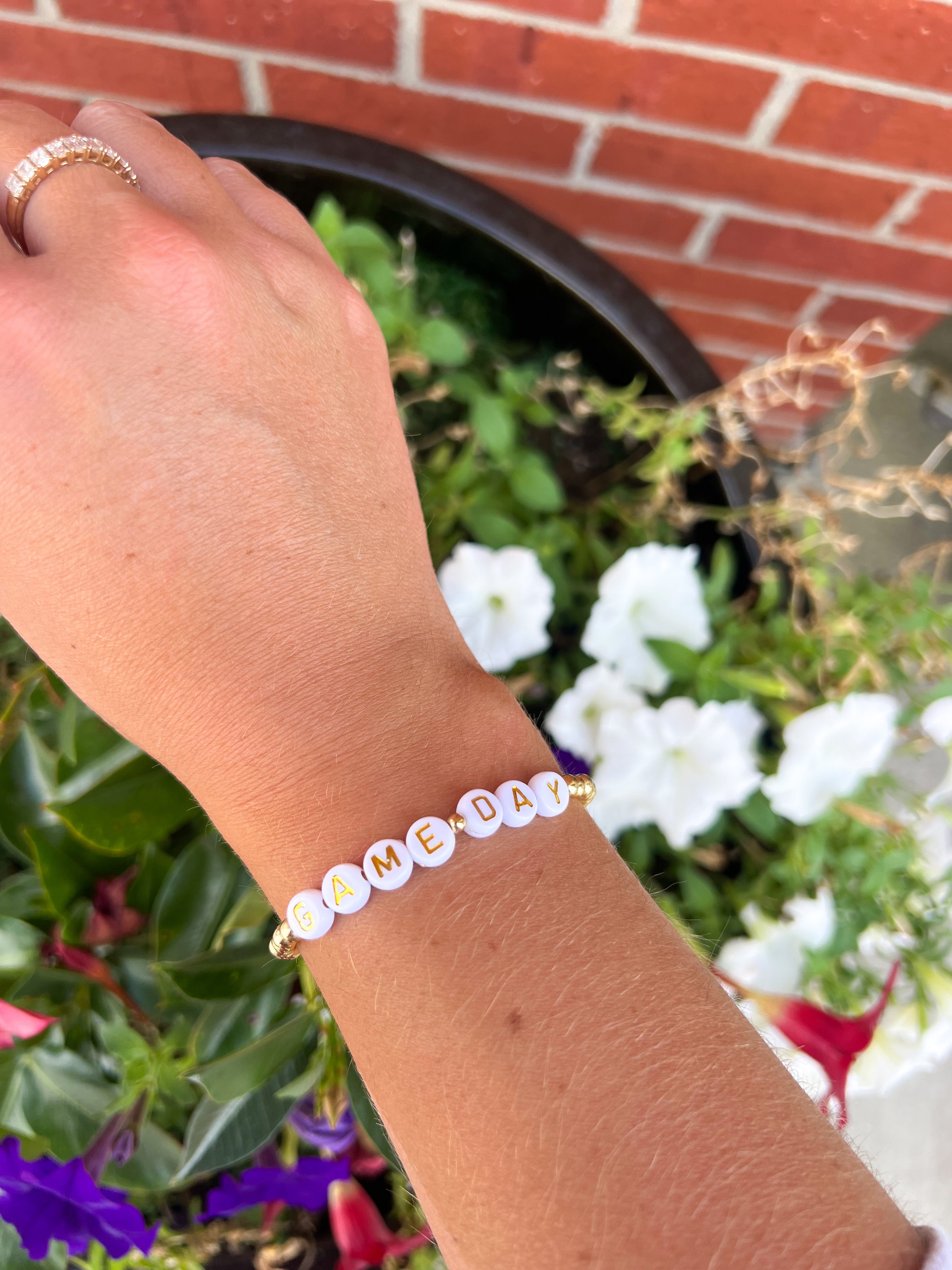Savvy Bling | Game Day Gold Lettering Gold Plated