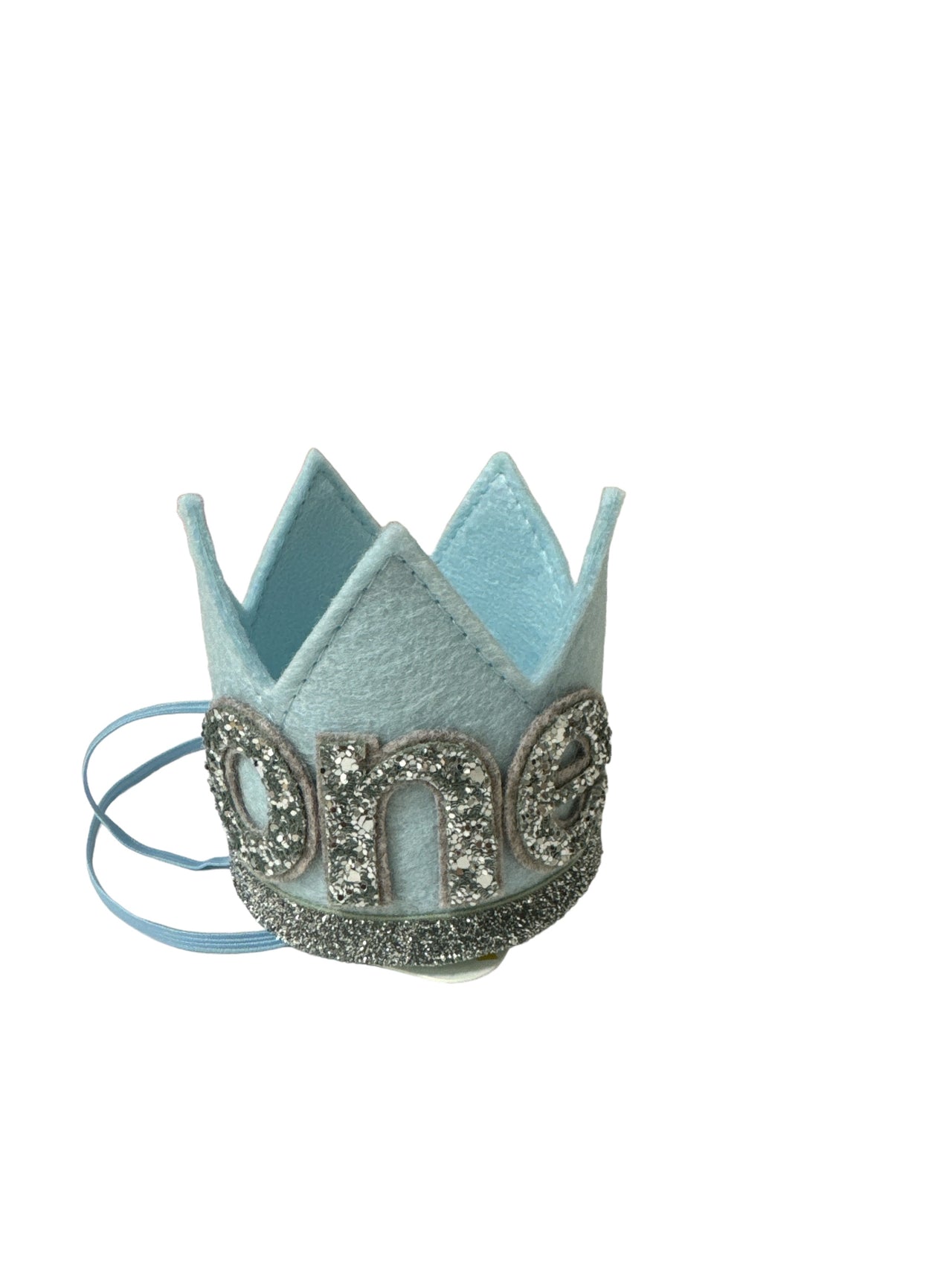 Birthday Light Blue Felt Crown