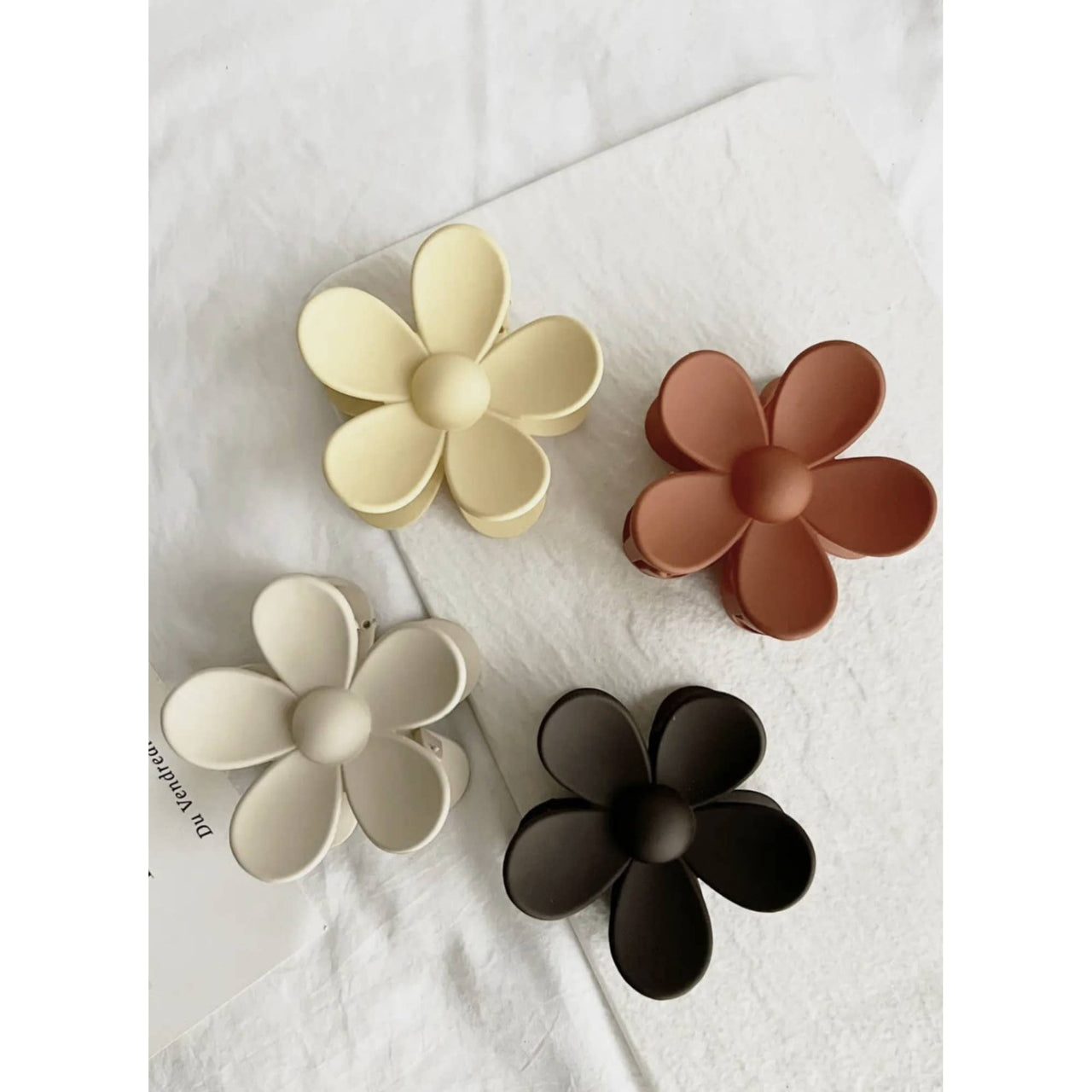 Flower 3-Inch Hair Clips