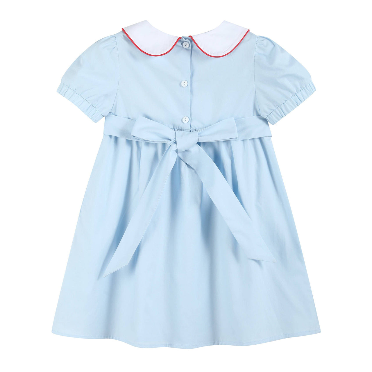 Light Blue Santa Smocked Dress