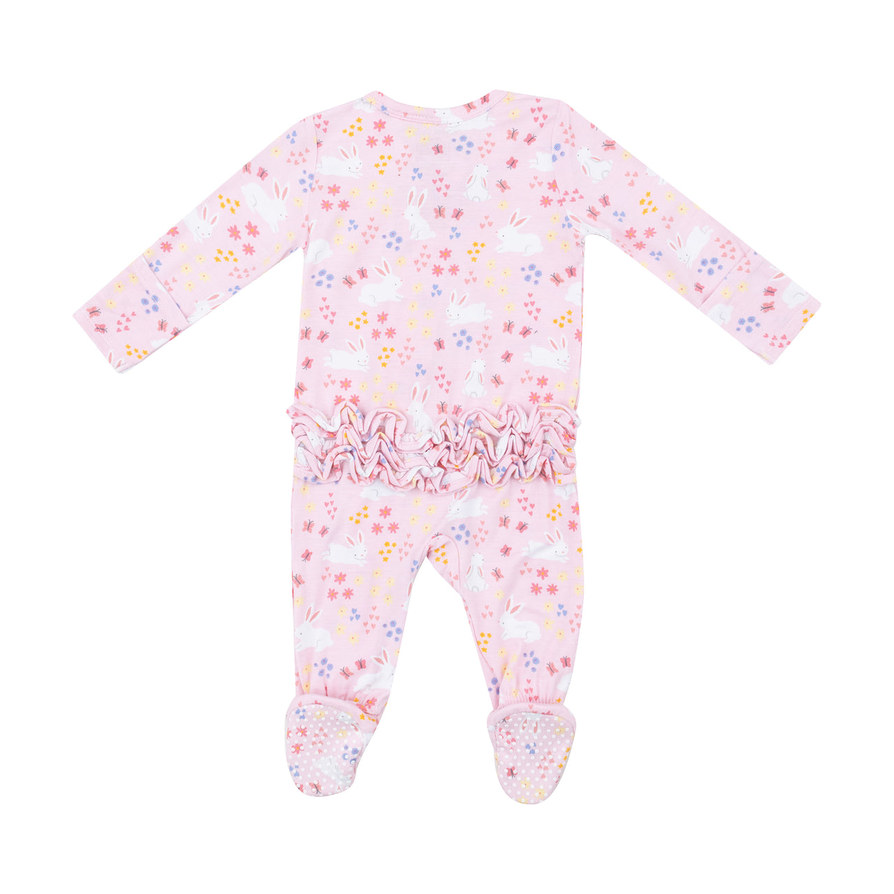 2-Way Zipper Ruffle Butt Footie | Bunny Meadow