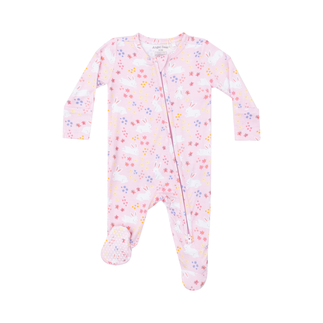 2-Way Zipper Ruffle Butt Footie | Bunny Meadow