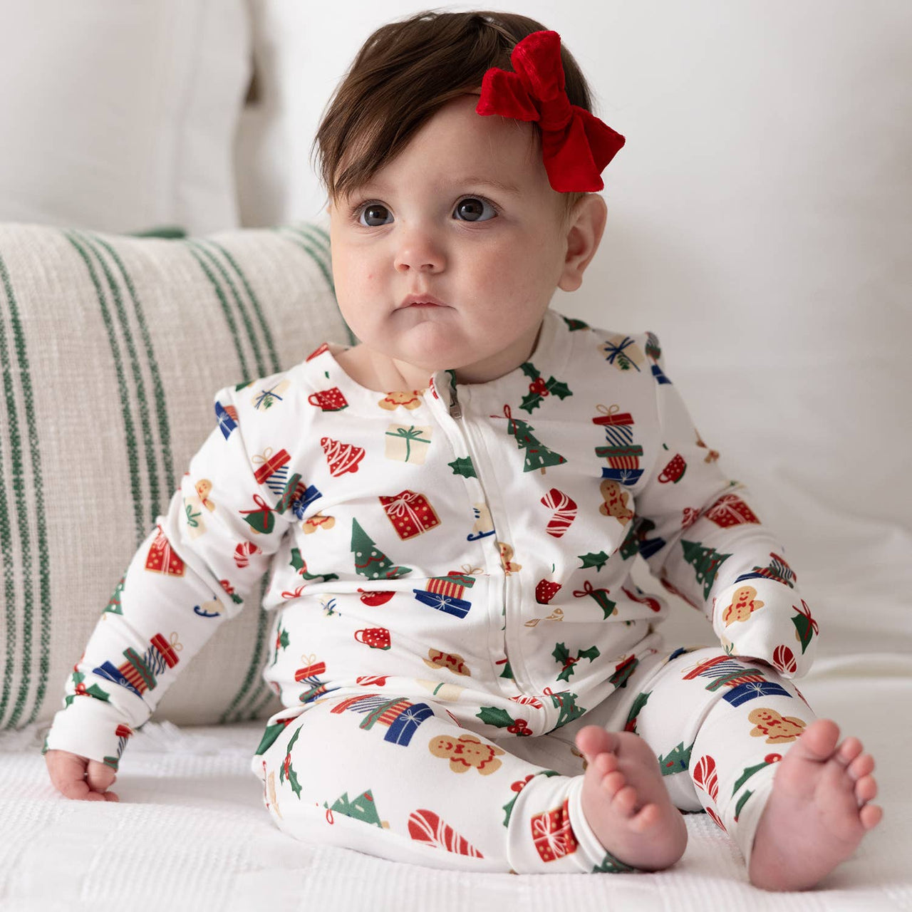 Baby Christmas Morning Zip One-Piece Pajama